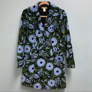 Sigrid Olsen Black Floral Dress Coat